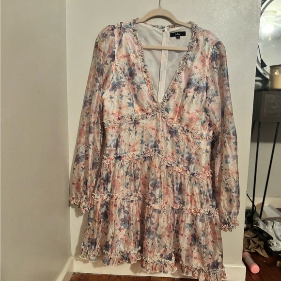 Lulu's Multicolor Floral Ruffle Mini Dress - Picture 5 of 8